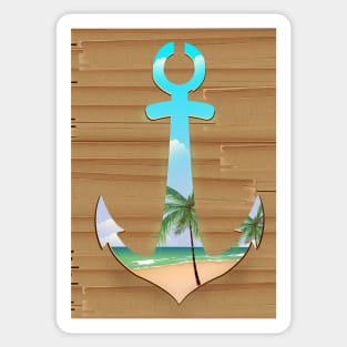 Ships beach Anchor Sticker